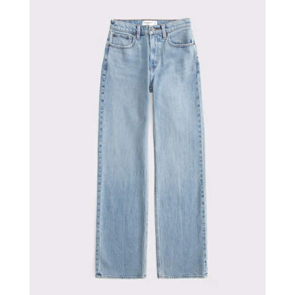 Abercrombie & Fitch Light Blue Wide-Leg Jeans